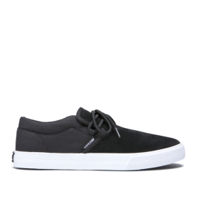 Supra CUBA Lave Sneakers Dame Svart/Hvite | NO-35737